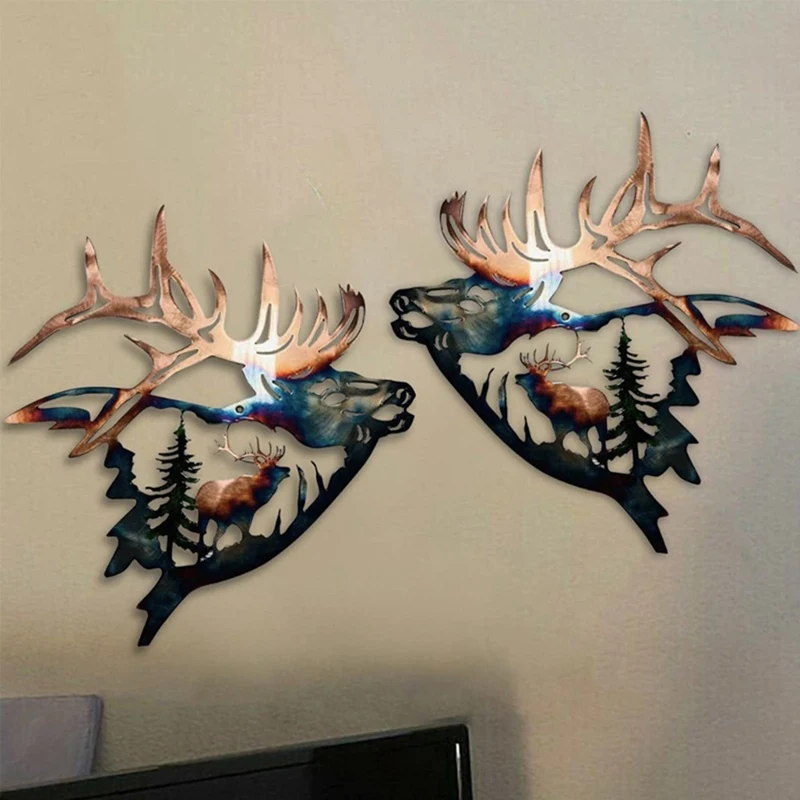 Rustic Metal Wall Art Decor Cabin Hunting Decor Deer Hanging Hobbyists Wildlife Pictures In Western Decor Durable 26X28cm
Rustic Metal Wall Art Decor Cabin Hunting Decor Deer Hanging Hobbyists Wildlife Pictures In Western Decor Durable 26X28cm