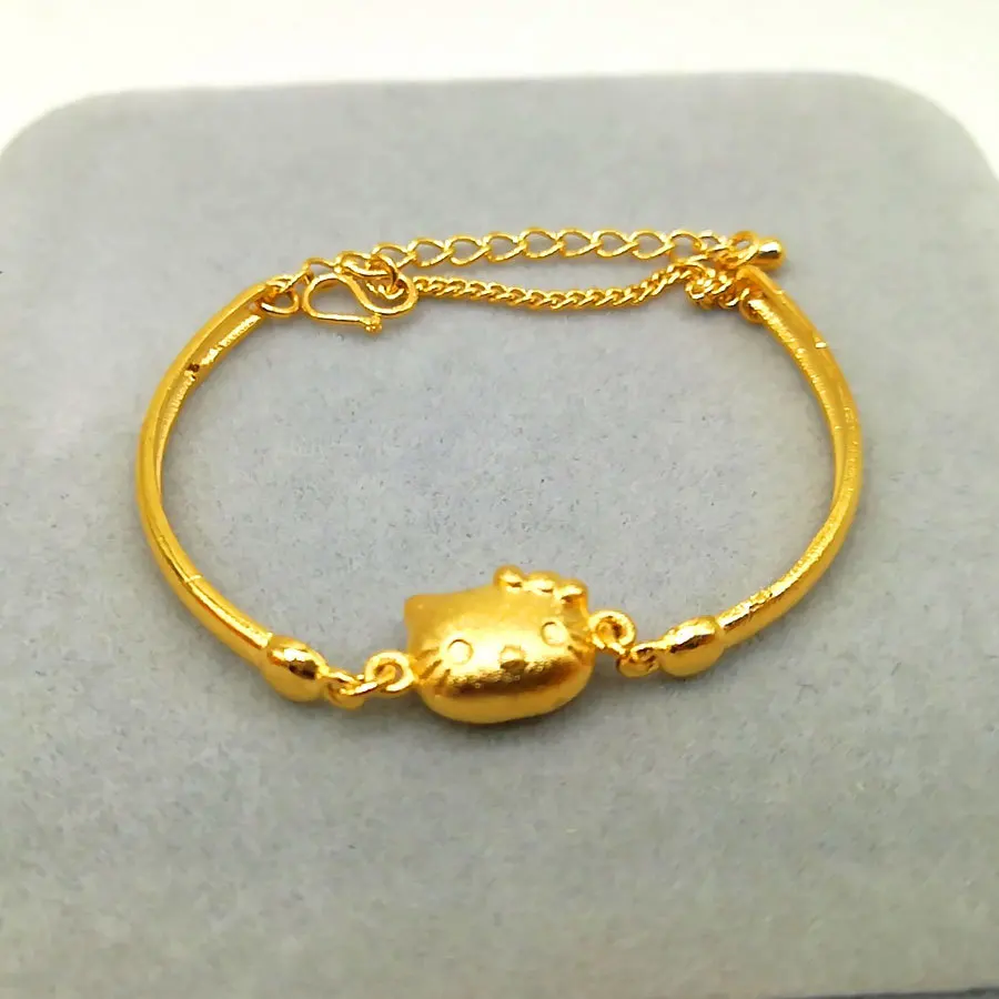 Fashion Hello Kitty Bracelet Female Gold Plated 24K Bangle Cartoon Unique Hello Kitty Bracelet Ornament Gifts
Fashion Hello Kitty Bracelet Female Gold Plated 24K Bangle Cartoon Unique Hello Kitty Bracelet Ornament Gifts