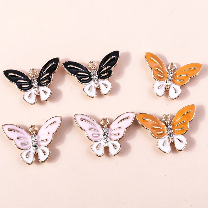10pcs 25x20mm Cute Enamel Animal Butterfly Charms Pendants for Jewelry Making DIY Earrings Necklaces Handmade Keychains Gifts
10pcs 25x20mm Cute Enamel Animal Butterfly Charms Pendants for Jewelry Making DIY Earrings Necklaces Handmade Keychains Gifts