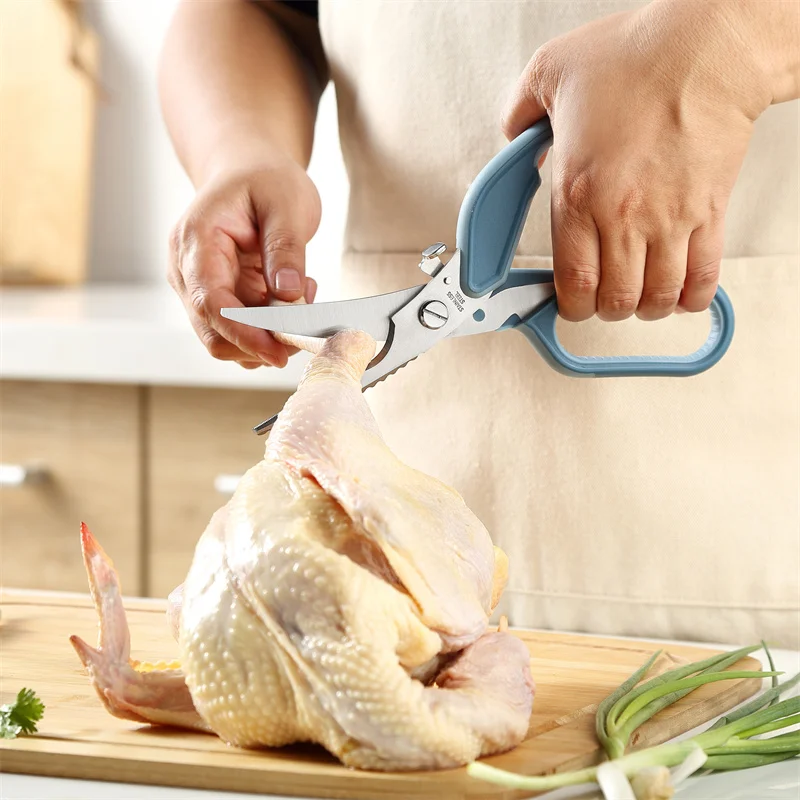 Powerful Kitchen Scissors Chicken Bone Scissors Scale Clean Fish Raptor Shears Multipurpose Scissor For Cutting Meat
Powerful Kitchen Scissors Chicken Bone Scissors Scale Clean Fish Raptor Shears Multipurpose Scissor For Cutting Meat