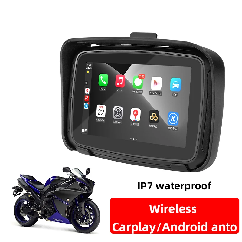 Motorcycle Dedicated Navigation Wireless CarPlay and Android Auto 5 Inch Touch Screen Outdoor IPSX7 Waterproof External Screen
Motorcycle Dedicated Navigation Wireless CarPlay and Android Auto 5 Inch Touch Screen Outdoor IPSX7 Waterproof External Screen