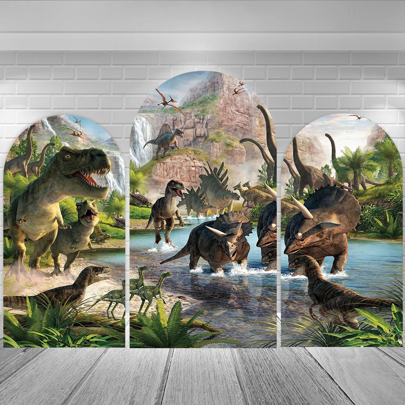 Jurassic World Dinosaur Boy Birthday Arched Backdrops Jurassic Park Baby Shower Photography Newborn Arch Background Party Decor 
Jurassic World Dinosaur Boy Birthday Arched Backdrops Jurassic Park Baby Shower Photography Newborn Arch Background Party Decor