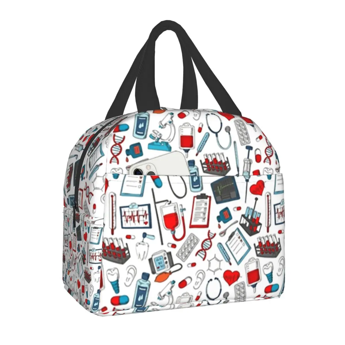 Emergency Nursing Supplies Patterns Portable Lunch Box for Women Waterproof Nurse Pattern Cooler Thermal Food Lunch Bag
Emergency Nursing Supplies Patterns Portable Lunch Box for Women Waterproof Nurse Pattern Cooler Thermal Food Lunch Bag
