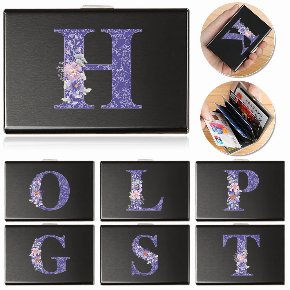 Anti-theft Credit Card Holder Aluminium Metal Wallet Pocket Purple 26 Letter Men Bank Credit ID Card Box Thin Small Wallet Case
Anti-theft Credit Card Holder Aluminium Metal Wallet Pocket Purple 26 Letter Men Bank Credit ID Card Box Thin Small Wallet Case