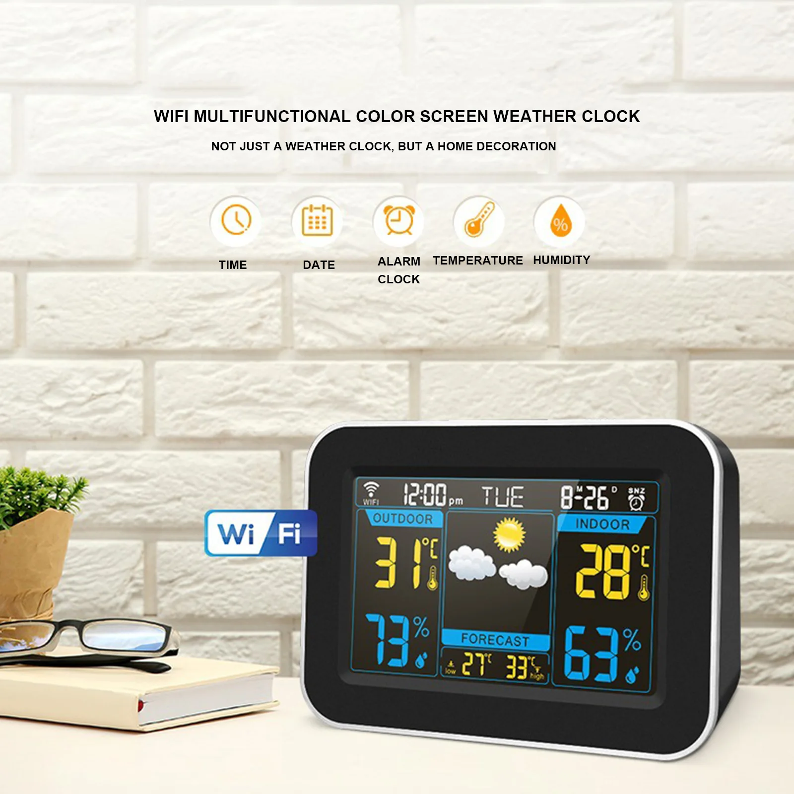 APP Control LED Digital Smart Alarm Clock Table Electronic Desktop Clocks with Backlight Snooze Temperature and Humidity Monitor
APP Control LED Digital Smart Alarm Clock Table Electronic Desktop Clocks with Backlight Snooze Temperature and Humidity Monitor