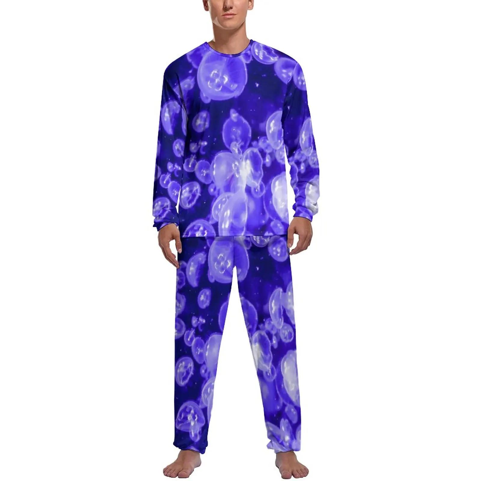 Jellies Print Pajamas Long Sleeve Nautical Jellyfish 2 Pieces Casual Pajamas Set Winter Men Graphic Elegant Sleepwear
Jellies Print Pajamas Long Sleeve Nautical Jellyfish 2 Pieces Casual Pajamas Set Winter Men Graphic Elegant Sleepwear