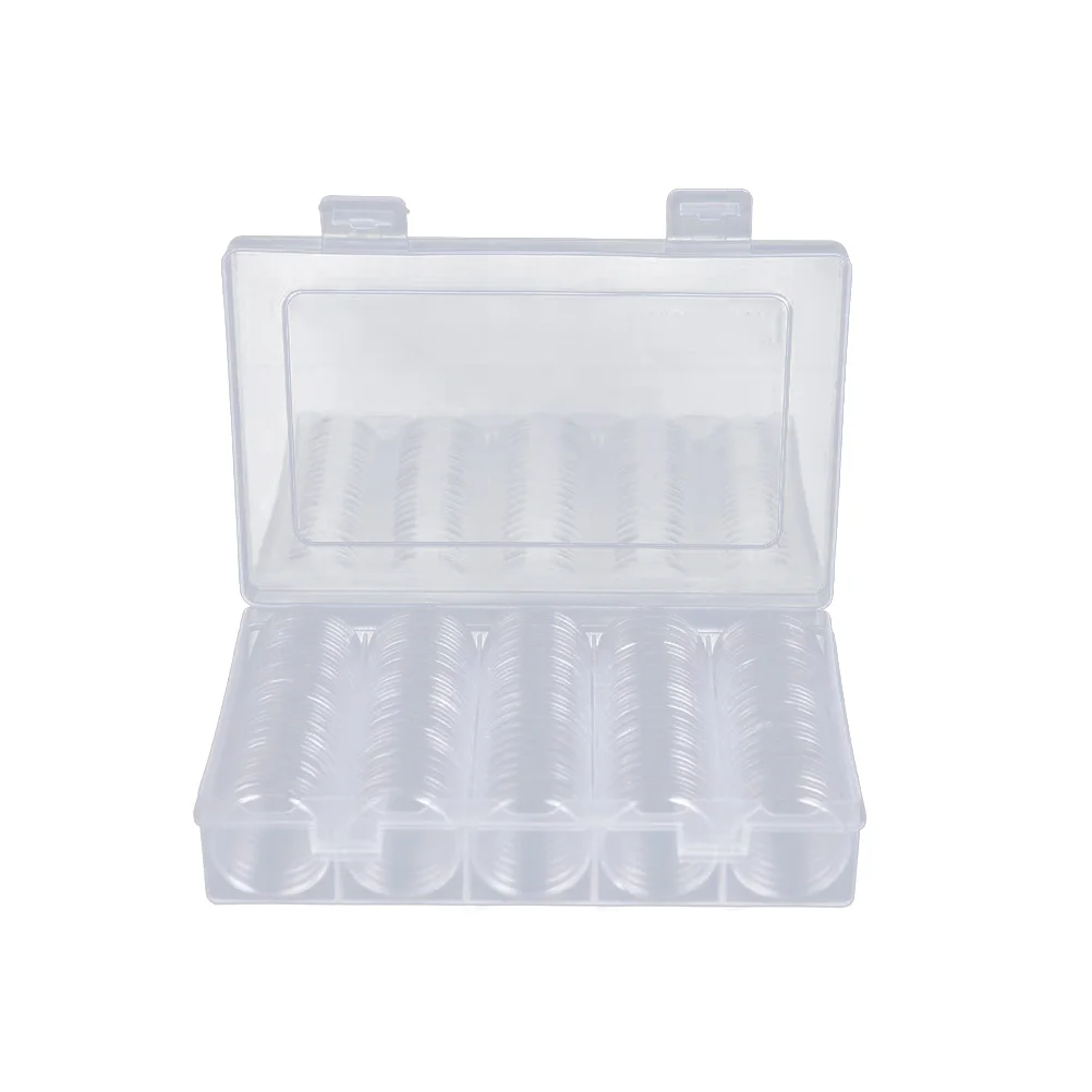 100 Pcs Coin Capsules Protector Plastic Containers Collection Holder Ordinary Case
100 Pcs Coin Capsules Protector Plastic Containers Collection Holder Ordinary Case