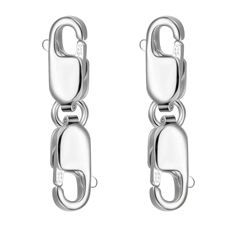 2PCS Double Lobster Clasp 10Mm, Sterling Silver Clasp Double Claw Clasps Bracelet Necklace Extension Connector Replacement
2PCS Double Lobster Clasp 10Mm, Sterling Silver Clasp Double Claw Clasps Bracelet Necklace Extension Connector Replacement