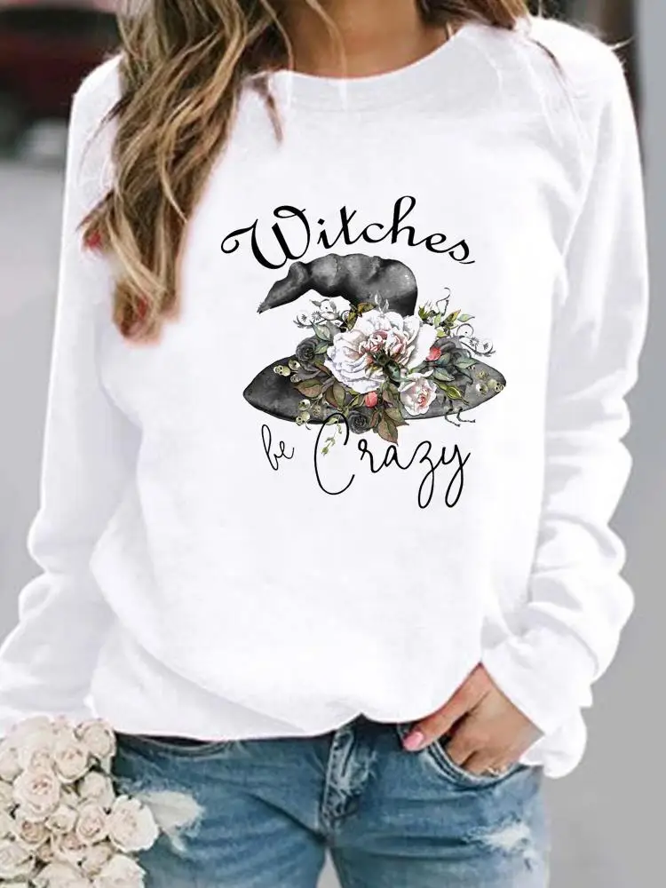 Halloween Print Woman Fall Autumn Women Casual Flower Floral Hat Witch Pullovers Female Spring Hoodies Graphic Sweatshirts
Halloween Print Woman Fall Autumn Women Casual Flower Floral Hat Witch Pullovers Female Spring Hoodies Graphic Sweatshirts