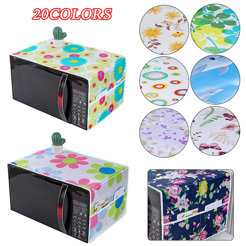 

Waterproof Grease Proofing Storage Bag Kitchen Accessories Double Pockets Dust Covers Microwave Cover Microwave Oven Hood