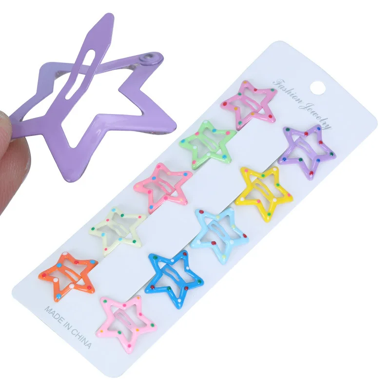20Pcs/Lot Korean Cute Candy Color BB Hair Clip Dropping Oil Pentagram Five-Pointed Star Hairpin Sweet New Girls Hair Accessories
20Pcs/Lot Korean Cute Candy Color BB Hair Clip Dropping Oil Pentagram Five-Pointed Star Hairpin Sweet New Girls Hair Accessories