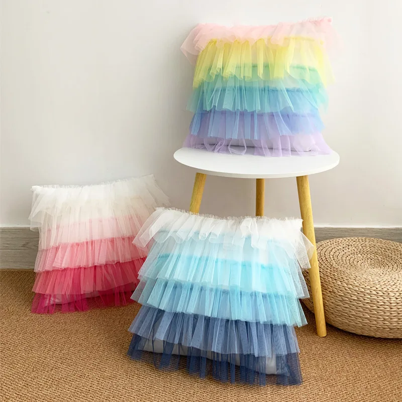Iridescent Mesh Gauze Splicing Cushion Cover 45*45CM Cotton Linen Romantic Lace Cake Dress Pillowcase Princess Room Decoration
Iridescent Mesh Gauze Splicing Cushion Cover 45*45CM Cotton Linen Romantic Lace Cake Dress Pillowcase Princess Room Decoration
