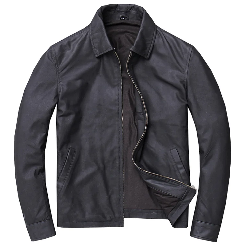 Sheepskin Slim Fit 4XL Jacket Coats For Mens Motorcycle Clothing Man's Real Leather Jacket Vintage Male Streetwear Black AA23
Sheepskin Slim Fit 4XL Jacket Coats For Mens Motorcycle Clothing Man's Real Leather Jacket Vintage Male Streetwear Black AA23