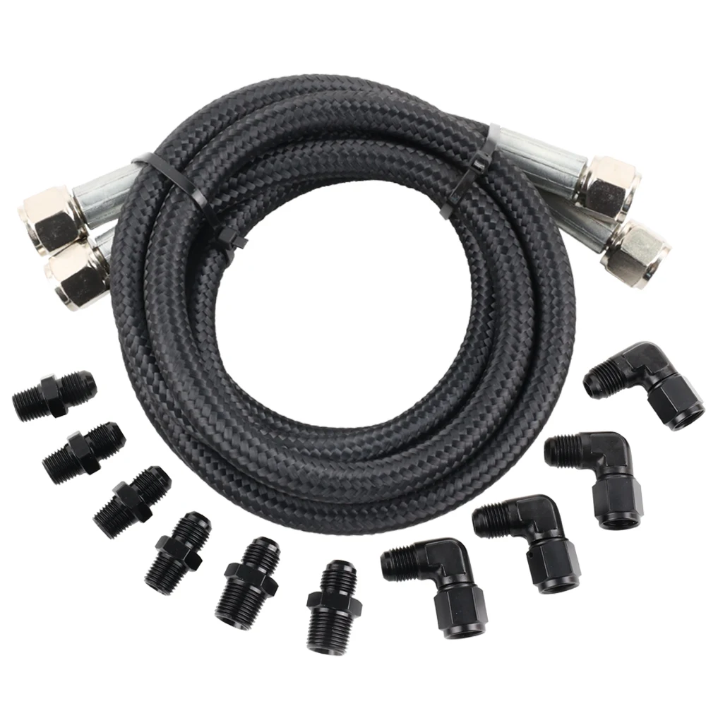 Racing Car AN6 52'' Length Nylon Braided Transmission Cooler Hose Line Fitting For TH350 700R4 TH400 Black
Racing Car AN6 52'' Length Nylon Braided Transmission Cooler Hose Line Fitting For TH350 700R4 TH400 Black