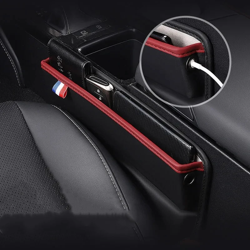 Car Storage Box with Charging Hole Leather High Capacity Seat Crevice Gap Bag Interior Decoration Stowing Tidying Accessories
Car Storage Box with Charging Hole Leather High Capacity Seat Crevice Gap Bag Interior Decoration Stowing Tidying Accessories