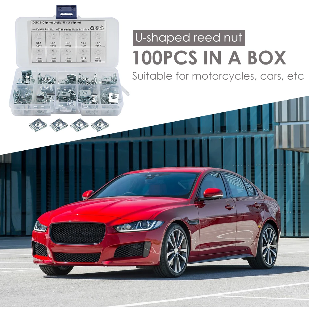 No.4 U Type Nuts Sufficient Enduring Ruggedness Car Interior Door Trim Panel Fastener Clip U Nuts 100pcs/set
No.4 U Type Nuts Sufficient Enduring Ruggedness Car Interior Door Trim Panel Fastener Clip U Nuts 100pcs/set