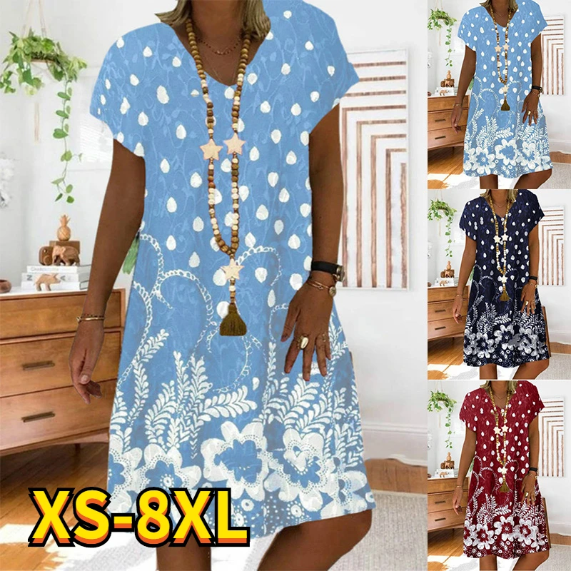 2022 Summer Elegant Women's Beautiful View Printed Painting Dress V Neck Loosen Female Dress New Design Blue Red Purple 8XL
2022 Summer Elegant Women's Beautiful View Printed Painting Dress V Neck Loosen Female Dress New Design Blue Red Purple 8XL