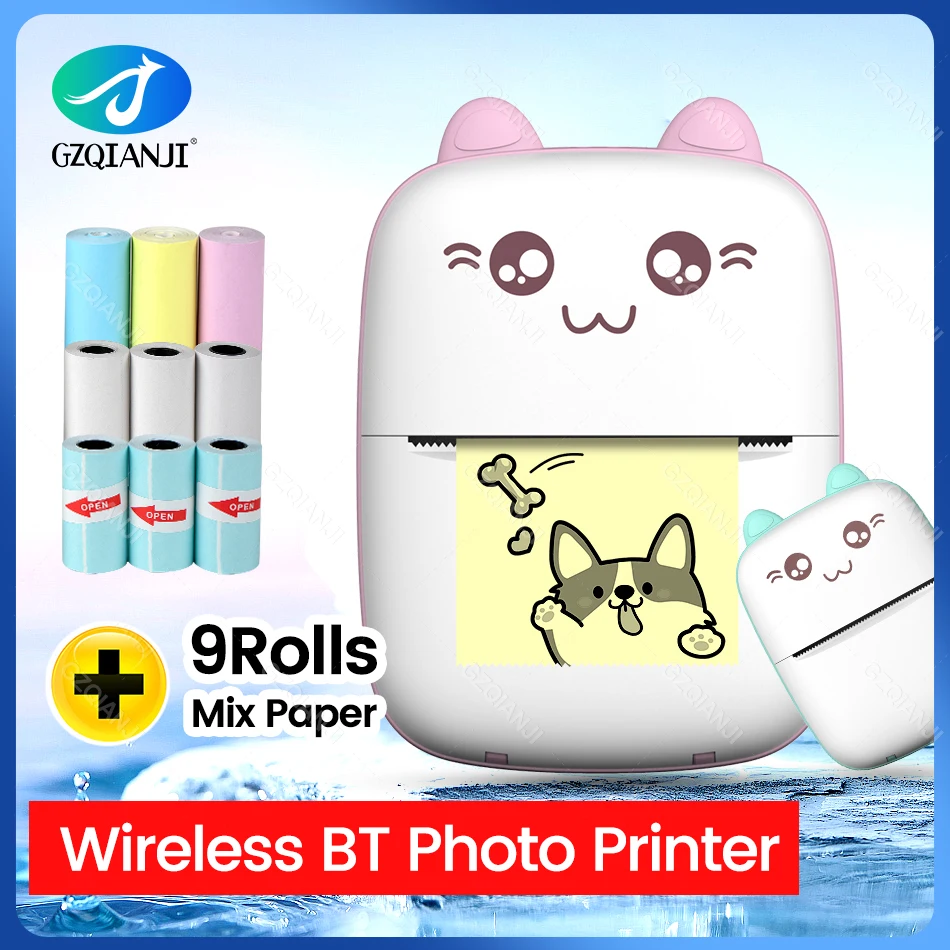 Mini Pocket Printer Bluetooth Thermal Photo Printer For Mobile Phone Label Printer For Kids Gift Color Sticker Paper Rolls
Mini Pocket Printer Bluetooth Thermal Photo Printer For Mobile Phone Label Printer For Kids Gift Color Sticker Paper Rolls