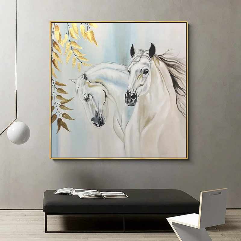 Gold foil horse modern luxury high-grade decorative painting living room creative square decorative oil painting by hand poster
Gold foil horse modern luxury high-grade decorative painting living room creative square decorative oil painting by hand poster