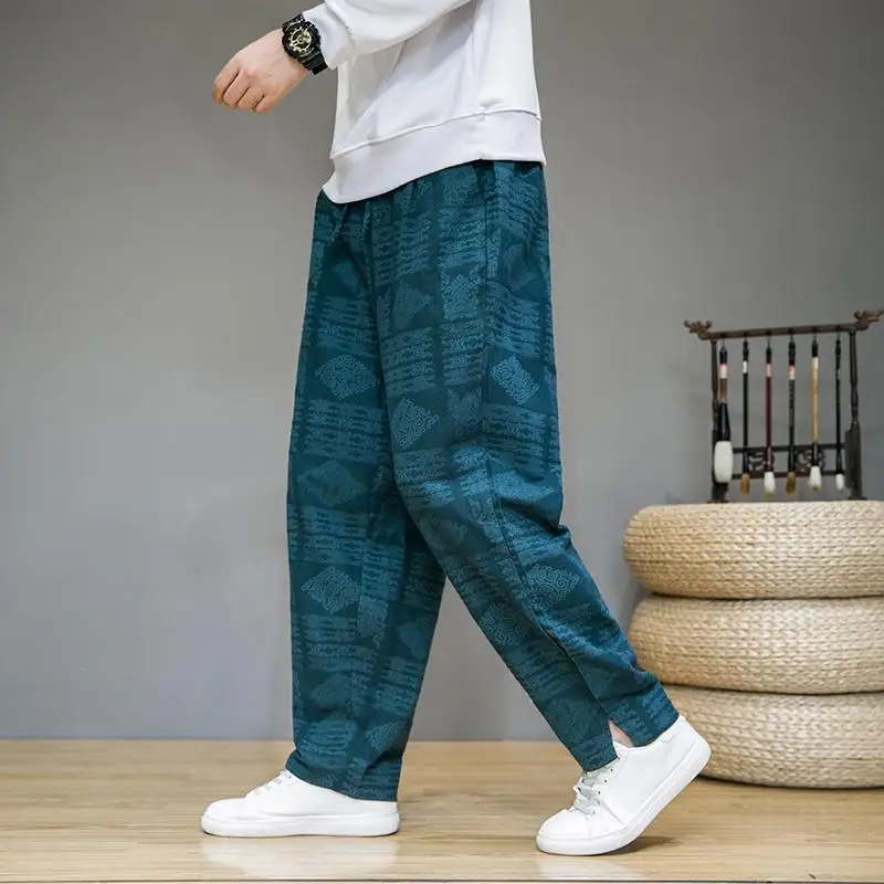 2023 Men's Trousers Chinese Style Jacquard Casual Men's Straight Loose Sports Pants Spring and Autumn Retro Harajuku Harem Pants
2023 Men's Trousers Chinese Style Jacquard Casual Men's Straight Loose Sports Pants Spring and Autumn Retro Harajuku Harem Pants