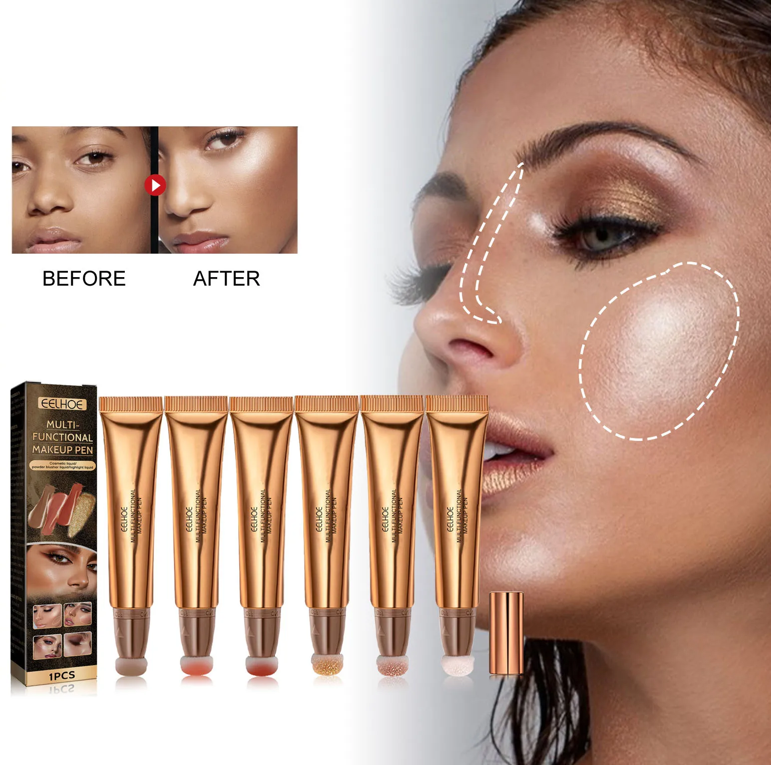 Blush Stick Cream Blusher Blush Highlighter Stick Concealer Pen Versatile Highlighter Makeup Stick Lip Cheek Eye Multi-use Stick
Blush Stick Cream Blusher Blush Highlighter Stick Concealer Pen Versatile Highlighter Makeup Stick Lip Cheek Eye Multi-use Stick