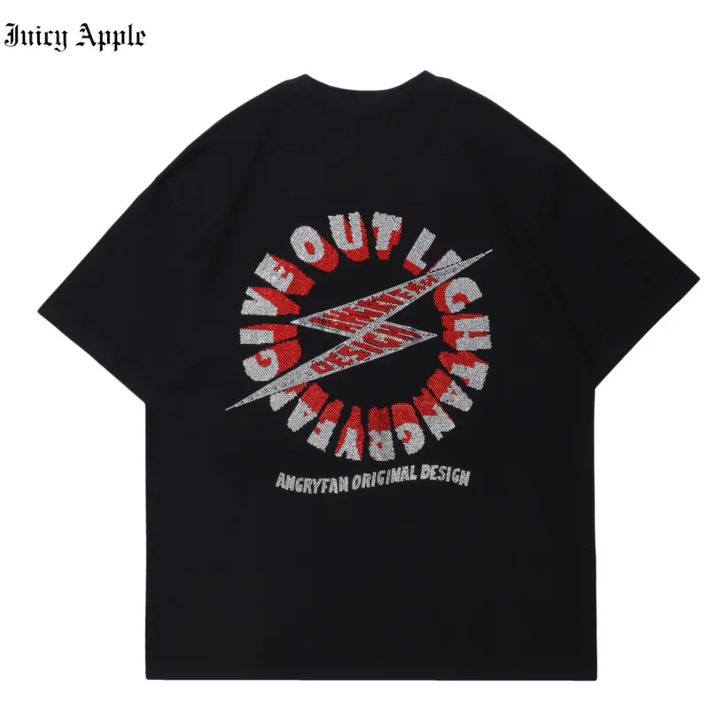 Juicy Apple T-shirt Summer Rock Hip Hop T Shirt Diamond Short Sleeve Cotton Tee Woman Clothes Crop Top Female Fashion Casual Met
Juicy Apple T-shirt Summer Rock Hip Hop T Shirt Diamond Short Sleeve Cotton Tee Woman Clothes Crop Top Female Fashion Casual Met
