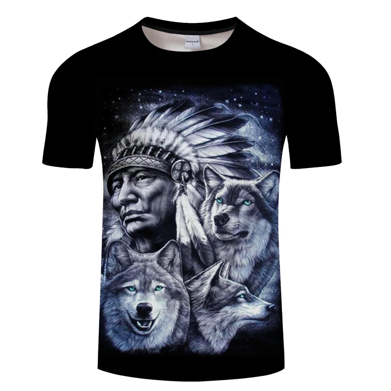 Summer 3d Wolf T Shirts for Men Short Sleeves Casual Tee Shirt Man Tops Harajuku Streetwear Men's Indian T-shirt Free Shipping
Summer 3d Wolf T Shirts for Men Short Sleeves Casual Tee Shirt Man Tops Harajuku Streetwear Men's Indian T-shirt Free Shipping