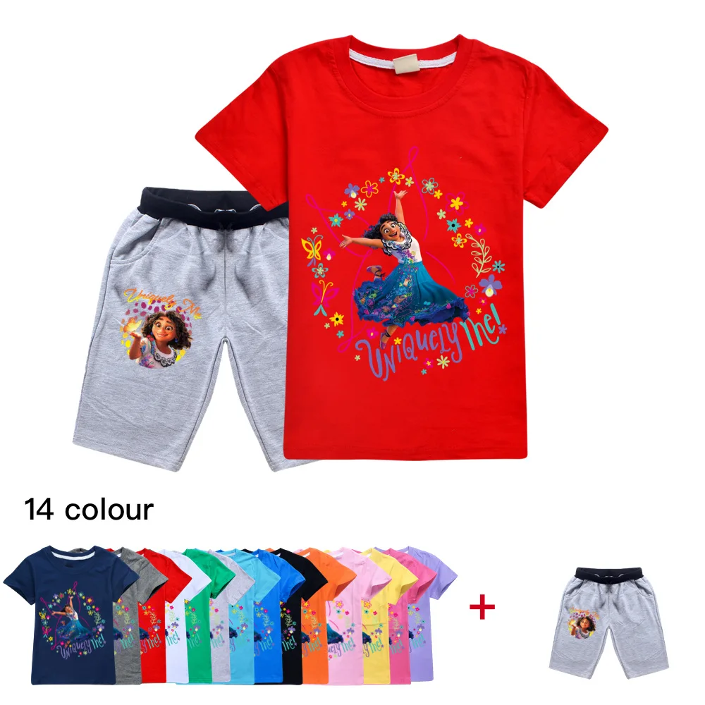 Disney Encanto Boys and Girls T-shirts Tops Shorts Cotton Loose Clothes Sets Fashionable Children's Clothing 2 Pcs Suits
Disney Encanto Boys and Girls T-shirts Tops Shorts Cotton Loose Clothes Sets Fashionable Children's Clothing 2 Pcs Suits