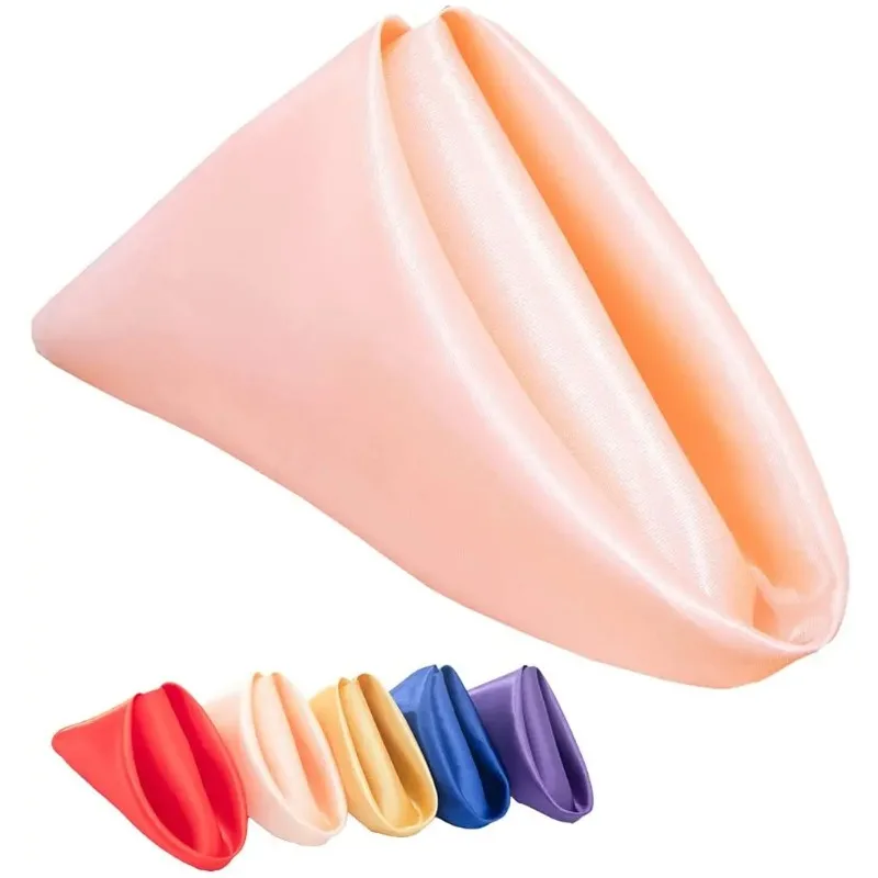 Colored satin napkins folded napkins cups flower hair wipes hotel masks solid color wipes red wine absorbent restaurant towels 
Colored satin napkins folded napkins cups flower hair wipes hotel masks solid color wipes red wine absorbent restaurant towels