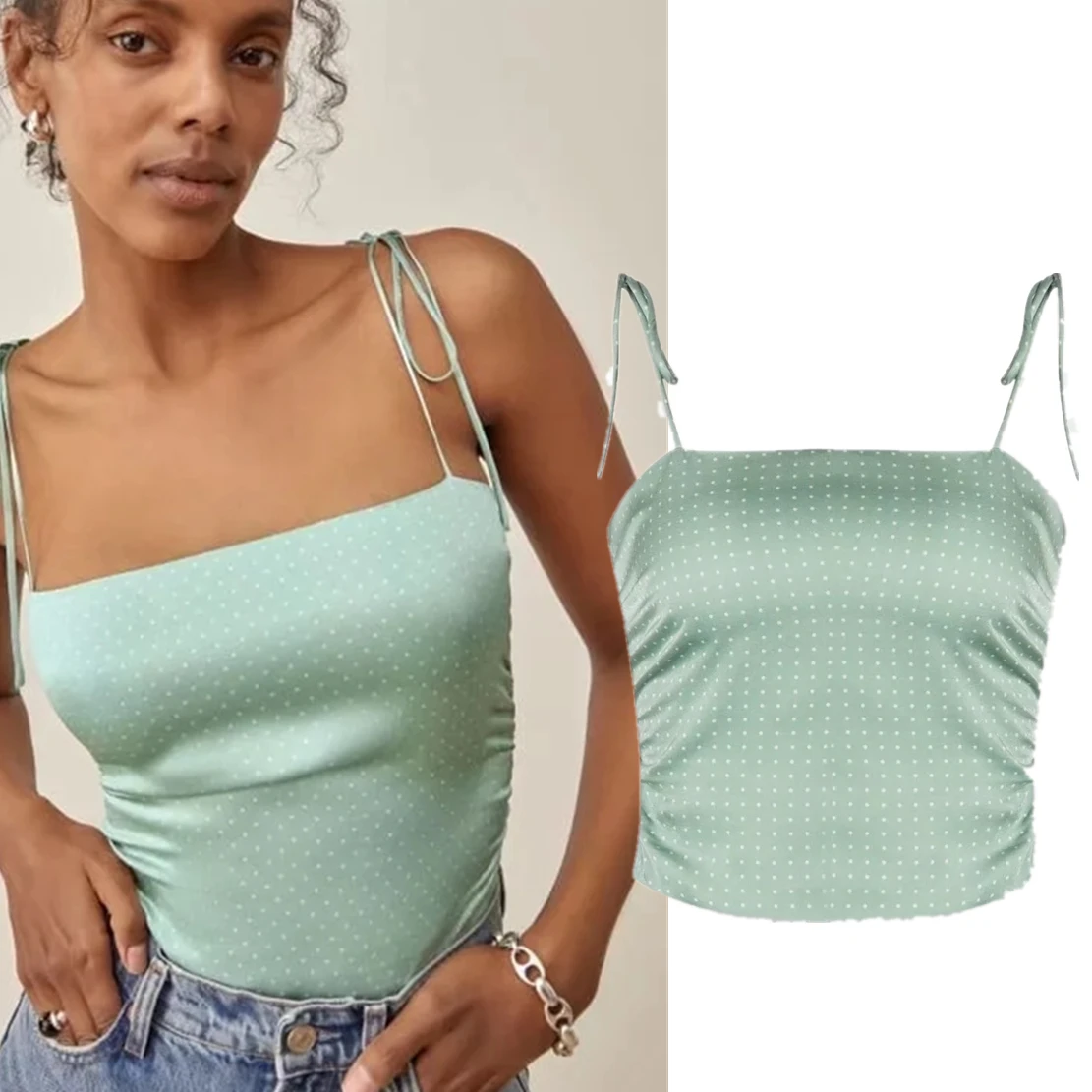 Withered Ins Fashion Blogger High Street Sexy Polka Dot Tank Tops Camisole Summer Tshirts Women
Withered Ins Fashion Blogger High Street Sexy Polka Dot Tank Tops Camisole Summer Tshirts Women