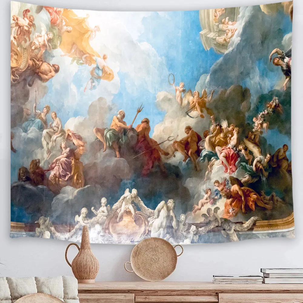 Medieval Ceiling Painting Art Tapestry Oil Painting Mural Background Wall Hanging Decor For Bedroom Living Room Home Decoration
Medieval Ceiling Painting Art Tapestry Oil Painting Mural Background Wall Hanging Decor For Bedroom Living Room Home Decoration