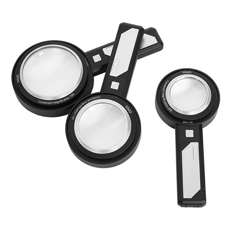 Ручное увеличительное стекло с подсветкой 5X 10X 15X с 8 светодиодный ными лампами, увеличительное стекло для ремонта чтения
Ручное увеличительное стекло с подсветкой 5X 10X 15X с 8 светодиодный ными лампами, увеличительное стекло для ремонта чтения