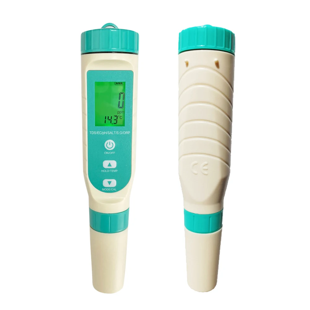 Hot Sale 7 in 1 PH TDS EC ORP Salinity S. G Temp Meter Water Quality Monitor Tester IP67 for Drinking Water, Aquariums PH Meter
Hot Sale 7 in 1 PH TDS EC ORP Salinity S. G Temp Meter Water Quality Monitor Tester IP67 for Drinking Water, Aquariums PH Meter