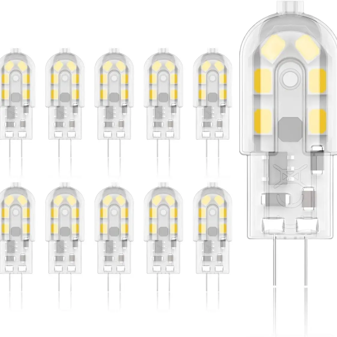 LED G4 LED Bulbs 2W,20W Halogen Bulbs Equivalent,Flicker Free,Warm White 3000K,AC/DC 12V,Non Dimmable,Energy Saving Light Bulbs
LED G4 LED Bulbs 2W,20W Halogen Bulbs Equivalent,Flicker Free,Warm White 3000K,AC/DC 12V,Non Dimmable,Energy Saving Light Bulbs