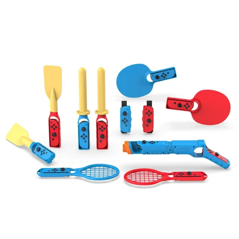 11PCS Somatosensory Games Peripherals Handgrip Shooting Game Guns Holder with Fencing Grip & Boxing Straps for Switch 40JB
11PCS Somatosensory Games Peripherals Handgrip Shooting Game Guns Holder with Fencing Grip & Boxing Straps for Switch 40JB