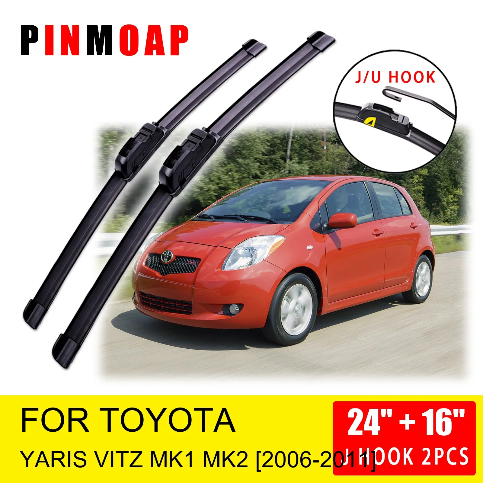 For Toyota Yaris Vitz MK1 MK2 2006 2007 2008 2009 2010 2011 Front Wiper Blades Brushes Cutter Accessories U J Hook
For Toyota Yaris Vitz MK1 MK2 2006 2007 2008 2009 2010 2011 Front Wiper Blades Brushes Cutter Accessories U J Hook