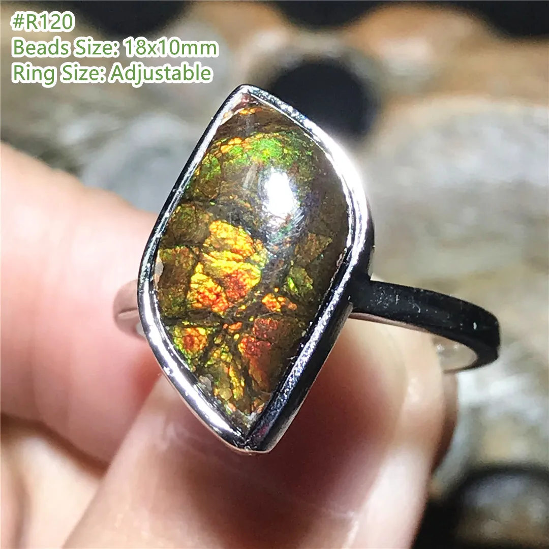 Natural Red Green Ammonite Ammolite Ring Jewelry For Women Lady Man Luck Gift Crystal 18x10mm Beads Silver Adjustable Ring AAAAA
Natural Red Green Ammonite Ammolite Ring Jewelry For Women Lady Man Luck Gift Crystal 18x10mm Beads Silver Adjustable Ring AAAAA