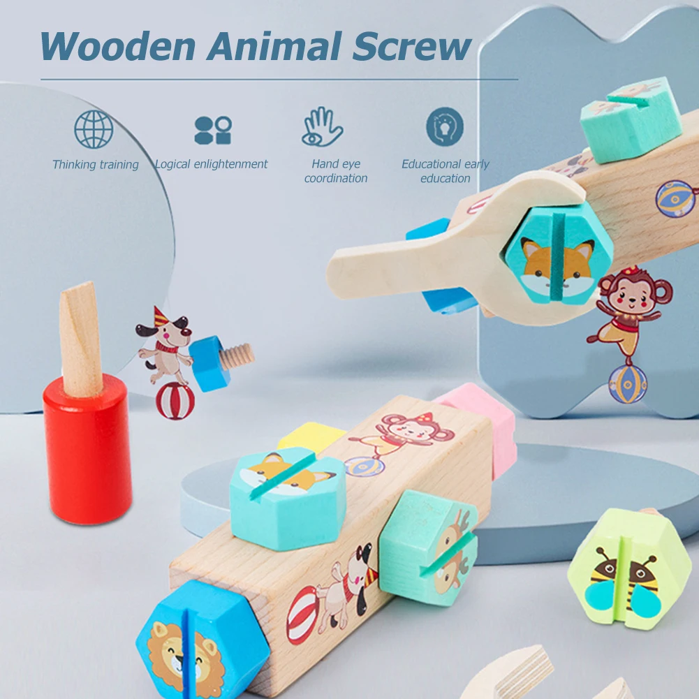 Montessori Teaching Aids Cartoon Animal Screw Nut Kit Early Educational Toy Mathematic Jigsaw Brain Training Early Intellectual
Montessori Teaching Aids Cartoon Animal Screw Nut Kit Early Educational Toy Mathematic Jigsaw Brain Training Early Intellectual