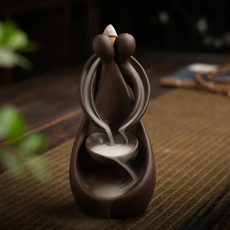 Smoke Waterfall Backflow Incense Burner Creative Couple Hug Incense Holder Censer Ceramic Handicrafts Home Decor Gift Ornaments
Smoke Waterfall Backflow Incense Burner Creative Couple Hug Incense Holder Censer Ceramic Handicrafts Home Decor Gift Ornaments
