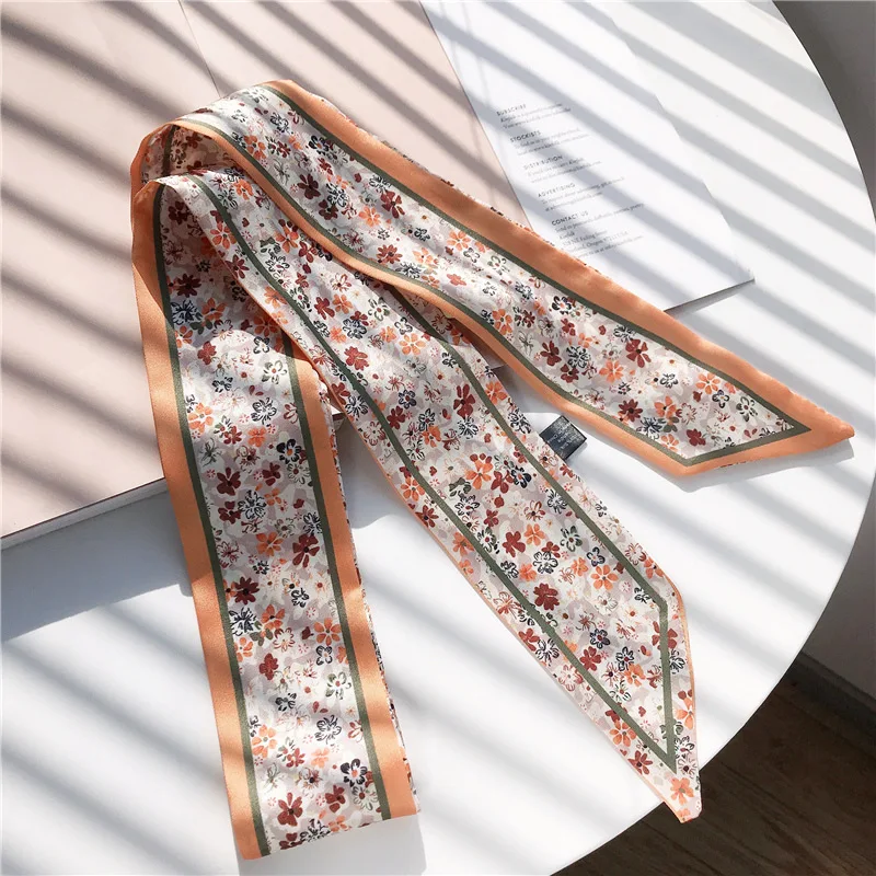 Fashion Kerchief Bag Scarfs Female Elegant Headband Silk Satin Hair Scarves 7*135cm Long Skinny Hairband Neck Scarf For Ladies
Fashion Kerchief Bag Scarfs Female Elegant Headband Silk Satin Hair Scarves 7*135cm Long Skinny Hairband Neck Scarf For Ladies