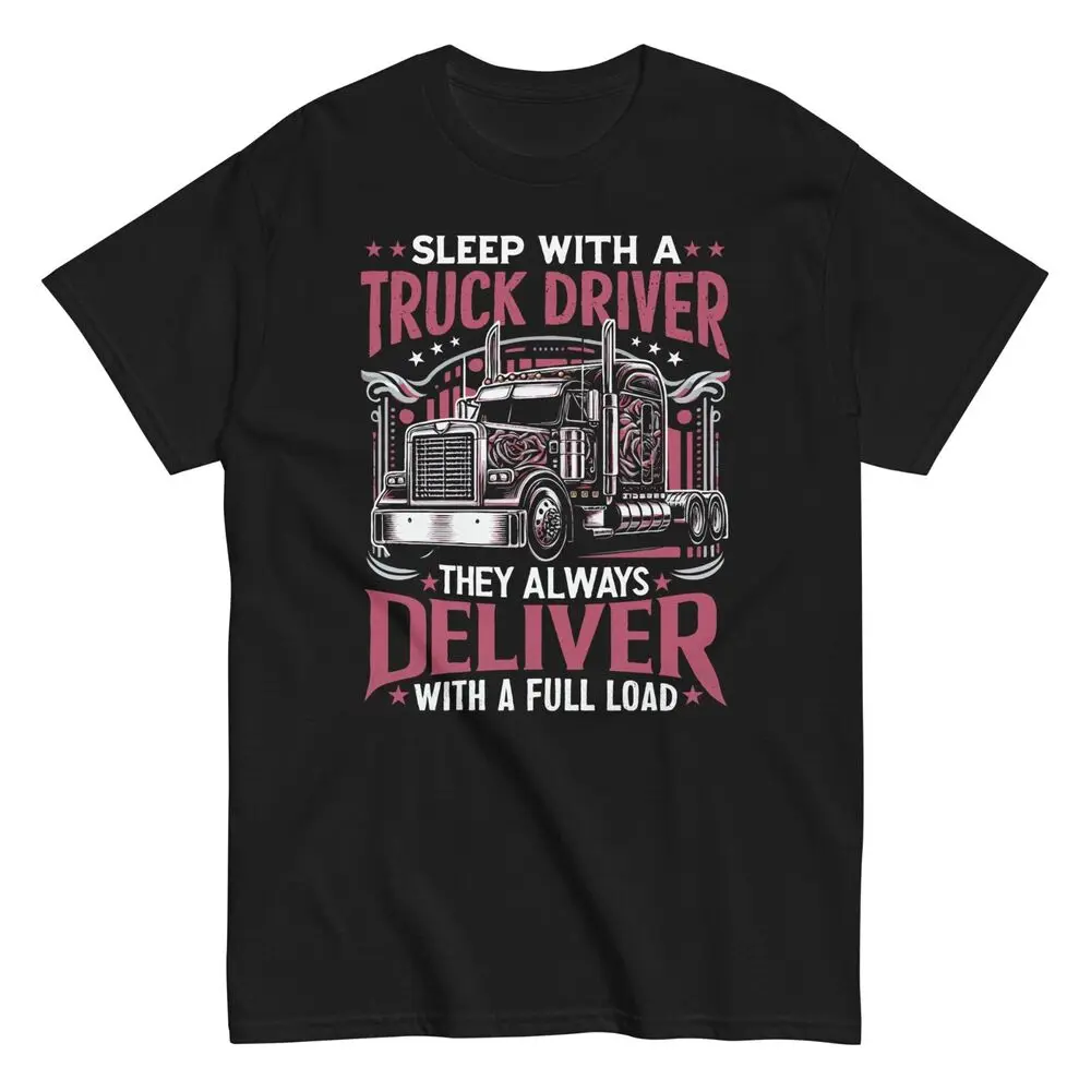 Truck Driver er Wife Забавная футболка унисекс для сна с футболкой аниме-узором Y2KLuxury