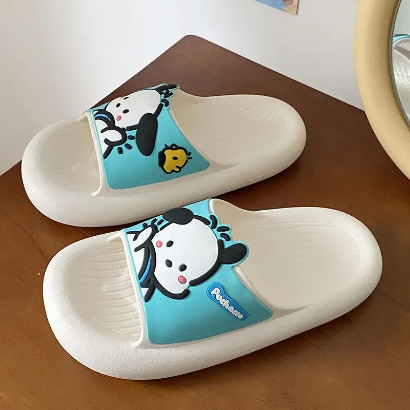 Cartoon Sanrio Slippers Pochacco Cute Anime Kawaii Summer Household Non-Slip Thick Bottom Sandals Outside Wear Toy for Girl Gift
Cartoon Sanrio Slippers Pochacco Cute Anime Kawaii Summer Household Non-Slip Thick Bottom Sandals Outside Wear Toy for Girl Gift