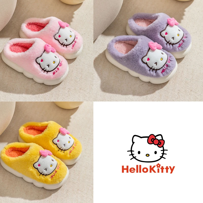 Hello Kittys Slippers Female Sanrios Non-Slip Keep Warm Anime Autumn Winter Kawaii Cartoon Comfortable Durable Leisure Shoes
Hello Kittys Slippers Female Sanrios Non-Slip Keep Warm Anime Autumn Winter Kawaii Cartoon Comfortable Durable Leisure Shoes