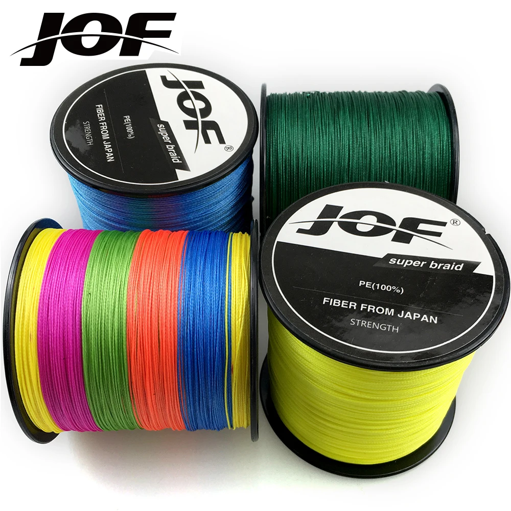 JOF Line pe 500M Braided Fishing Line 4 Strands 0.4#-12.0# 0.11mm-0.70mm 10lb-120lb Fishing Goods Power Carp Multifilament
JOF Line pe 500M Braided Fishing Line 4 Strands 0.4#-12.0# 0.11mm-0.70mm 10lb-120lb Fishing Goods Power Carp Multifilament
