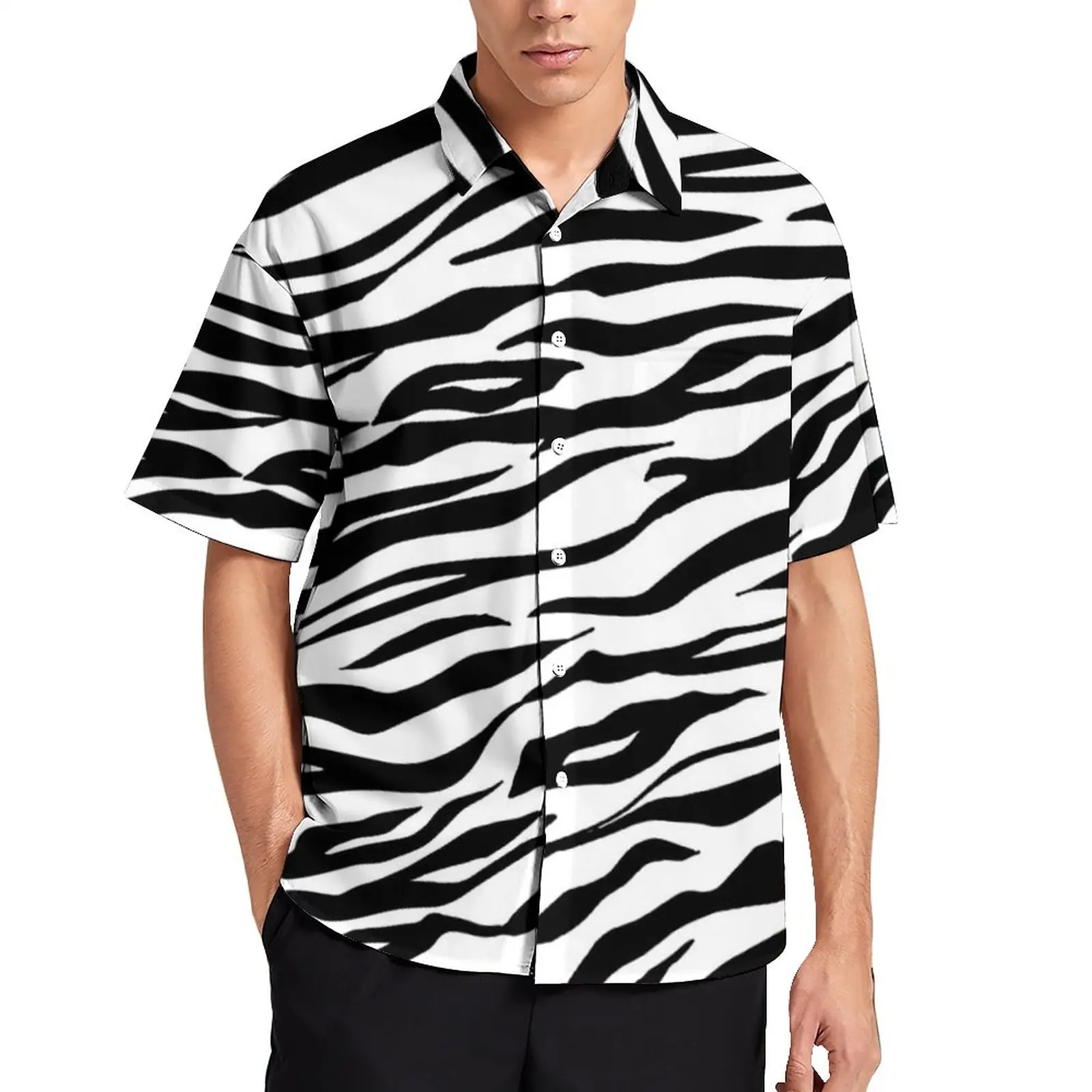 Black White Tiger Print Vacation Shirt Animal Fur Stripes Casual Shirts Hawaii Short Sleeve Custom Harajuku Oversized Blouses
Black White Tiger Print Vacation Shirt Animal Fur Stripes Casual Shirts Hawaii Short Sleeve Custom Harajuku Oversized Blouses