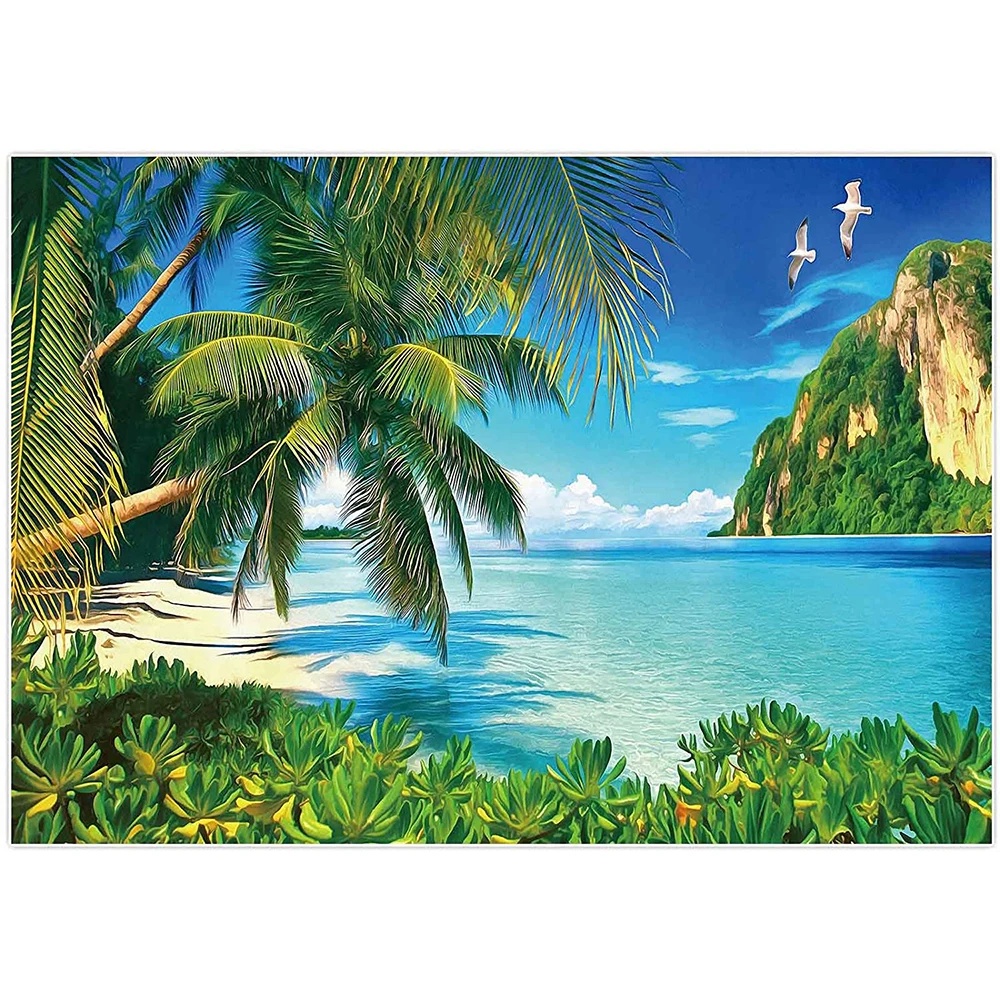 Summer Tropical Flower Photography Backdrops Beach Seaside Island Palm Trees Background for Hawaii Pool Party Luau Theme Poster
Summer Tropical Flower Photography Backdrops Beach Seaside Island Palm Trees Background for Hawaii Pool Party Luau Theme Poster