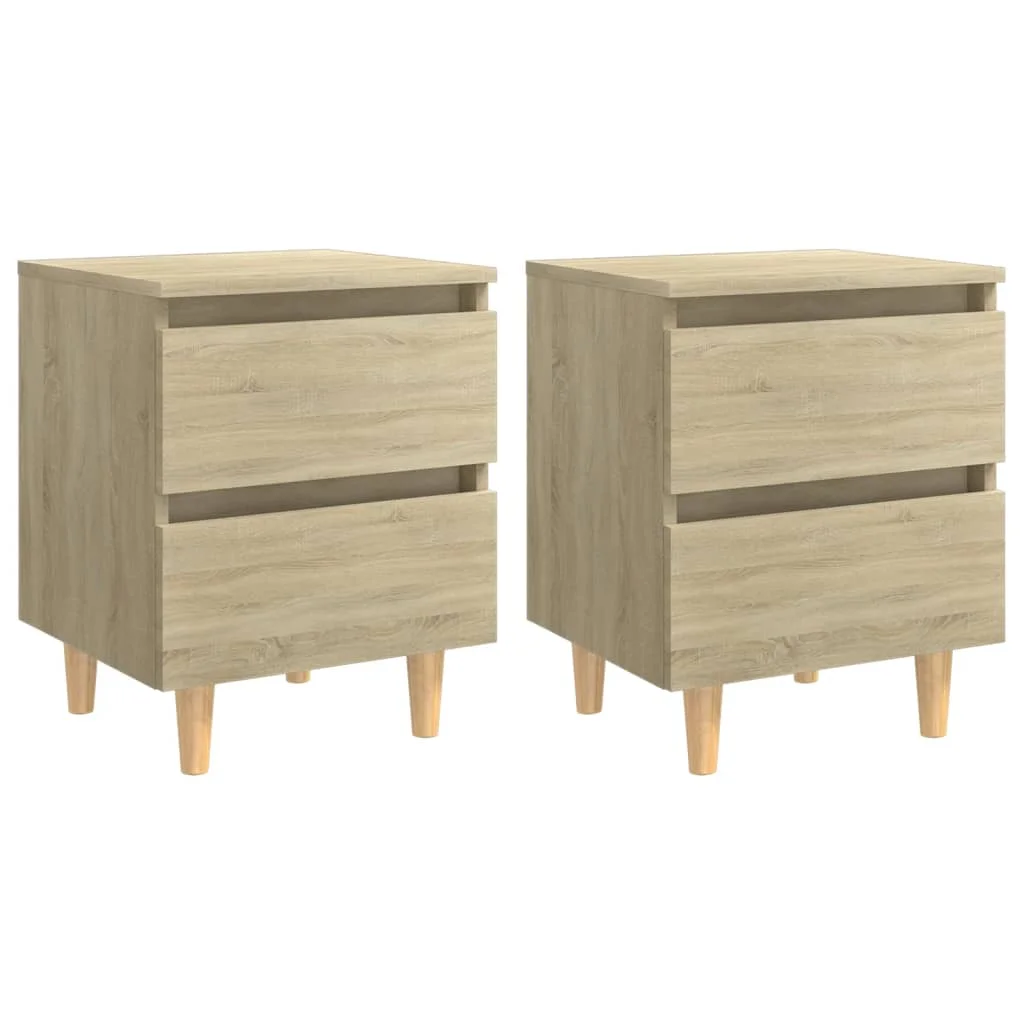 2 pcs Bedside Cabinet with Pinewood Legs, Chipboard Nightstands, Side Table, Bedrooms Furniture Sonoma Oak 40x35x50 cm
2 pcs Bedside Cabinet with Pinewood Legs, Chipboard Nightstands, Side Table, Bedrooms Furniture Sonoma Oak 40x35x50 cm