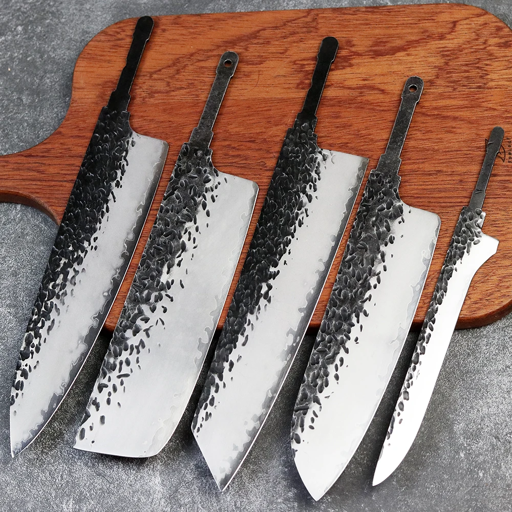 Batch DIY Hand-forged Professional Kitchen Knife 9Cr18MOV Steel Core Three-layer Steel Chef's Knife 6 Inch Boning Knife Blank
Batch DIY Hand-forged Professional Kitchen Knife 9Cr18MOV Steel Core Three-layer Steel Chef's Knife 6 Inch Boning Knife Blank