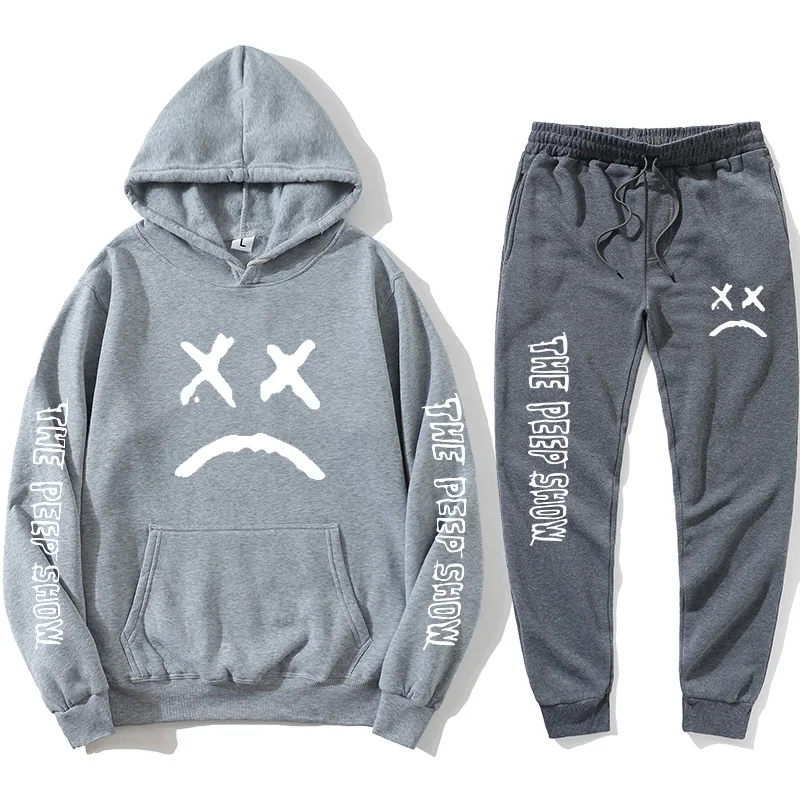 Lil Peep Hoodie Set Hellboy Lil Peep Men and Women Casual Hoodie + Pants Harajuku Crying Face Print Sweatshirt Hip Hop Top Pants
Lil Peep Hoodie Set Hellboy Lil Peep Men and Women Casual Hoodie + Pants Harajuku Crying Face Print Sweatshirt Hip Hop Top Pants