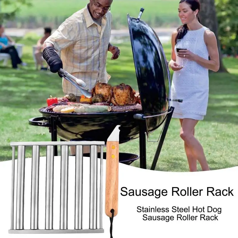 Hot Dog Grill Roller Stainless Steel Hotdog Roller Grill With 5 Section Brat Griller Portable Hot Dog Maker Camping BBQ Tools
Hot Dog Grill Roller Stainless Steel Hotdog Roller Grill With 5 Section Brat Griller Portable Hot Dog Maker Camping BBQ Tools